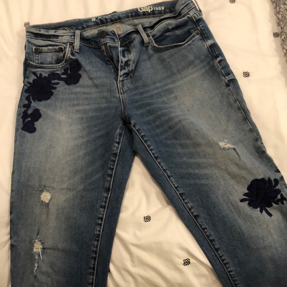 Gap embroidered jeans
